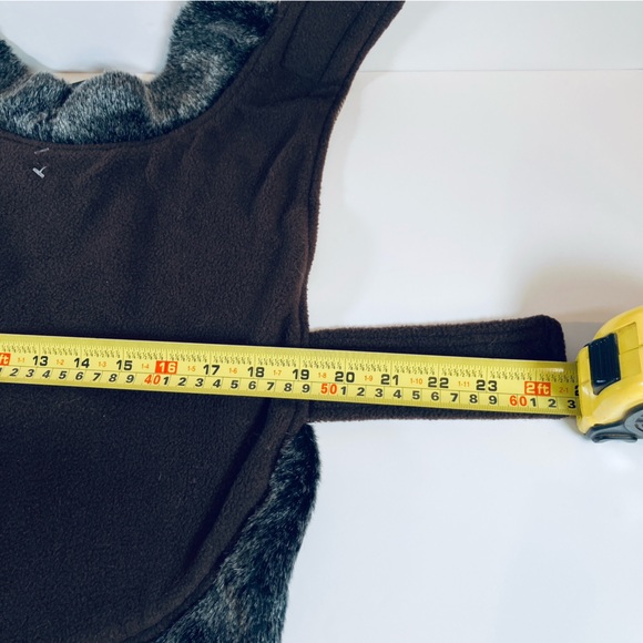 Eddie Bauer Dog Coat Jacket Size M Faux Fur Herringbone Fleece Lined 24” Girth - Picture 7 of 9